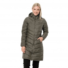 Jack Wolfskin Winter-Daunenmantel Selenium Coat (winddicht, sehr warm, PFC-frei) braungrün Damen